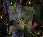 Lade das Bild in den Galerie-Viewer, Pixie Necklace butterfly green, gold
