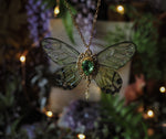 Lade das Bild in den Galerie-Viewer, Pixie Necklace butterfly green, gold
