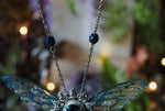 Lade das Bild in den Galerie-Viewer, Whimsical Necklace blue, silver
