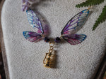 Lade das Bild in den Galerie-Viewer, Enchanted Necklace purple glas, gold
