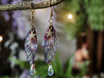 Load image into Gallery viewer, Faerie Earrings sunrise, stars, swarovski
