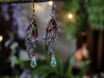 Load image into Gallery viewer, Faerie Earrings sunrise, stars, swarovski

