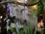 Lade das Bild in den Galerie-Viewer, Moon Earrings black, silver
