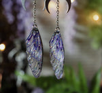 Lade das Bild in den Galerie-Viewer, Moon Earrings purple, silver
