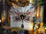 Load image into Gallery viewer, Whimsical necklace bloody gold double winged
