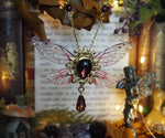 Load image into Gallery viewer, Whimsical necklace red gold
