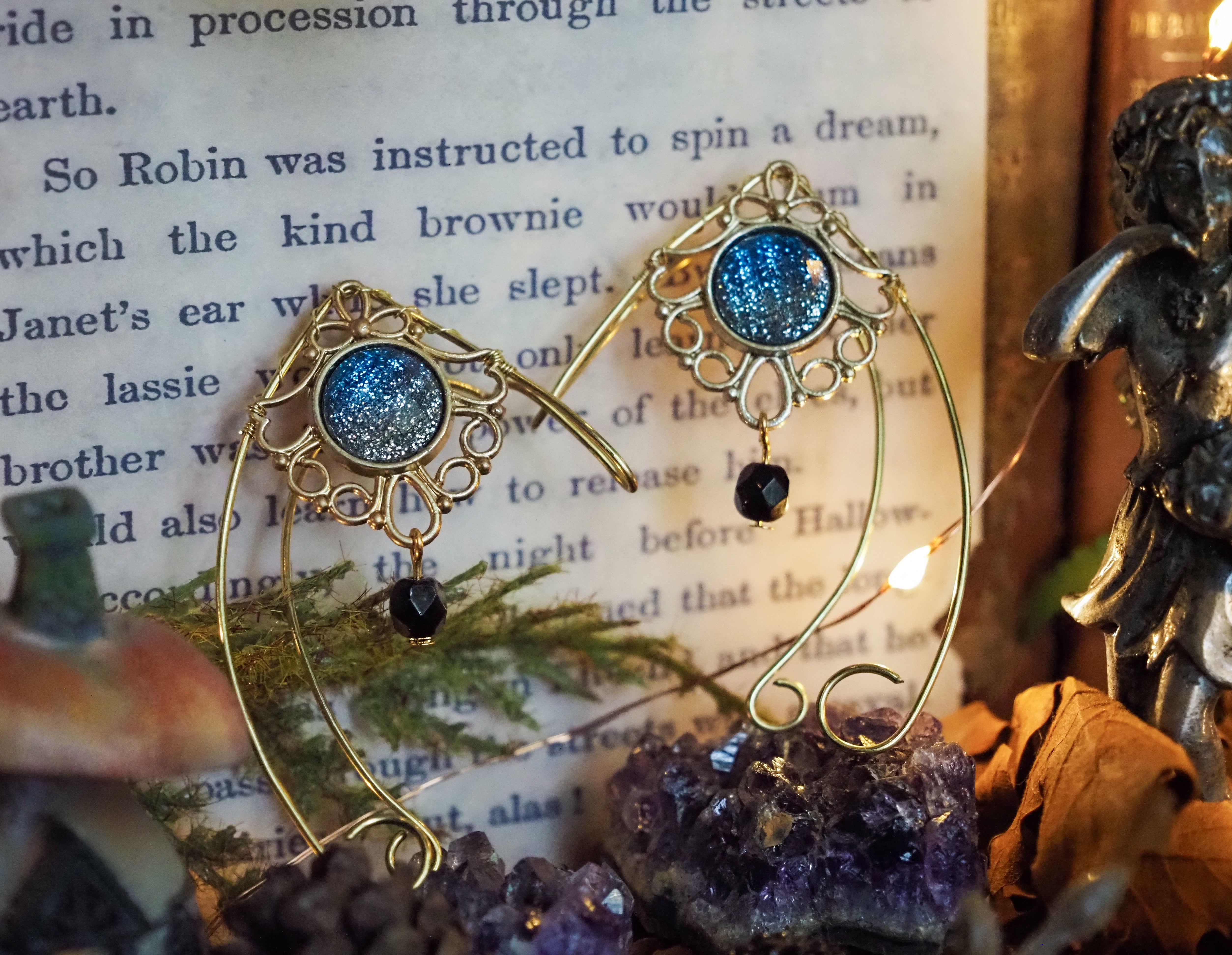 Elf Ears Gold blue