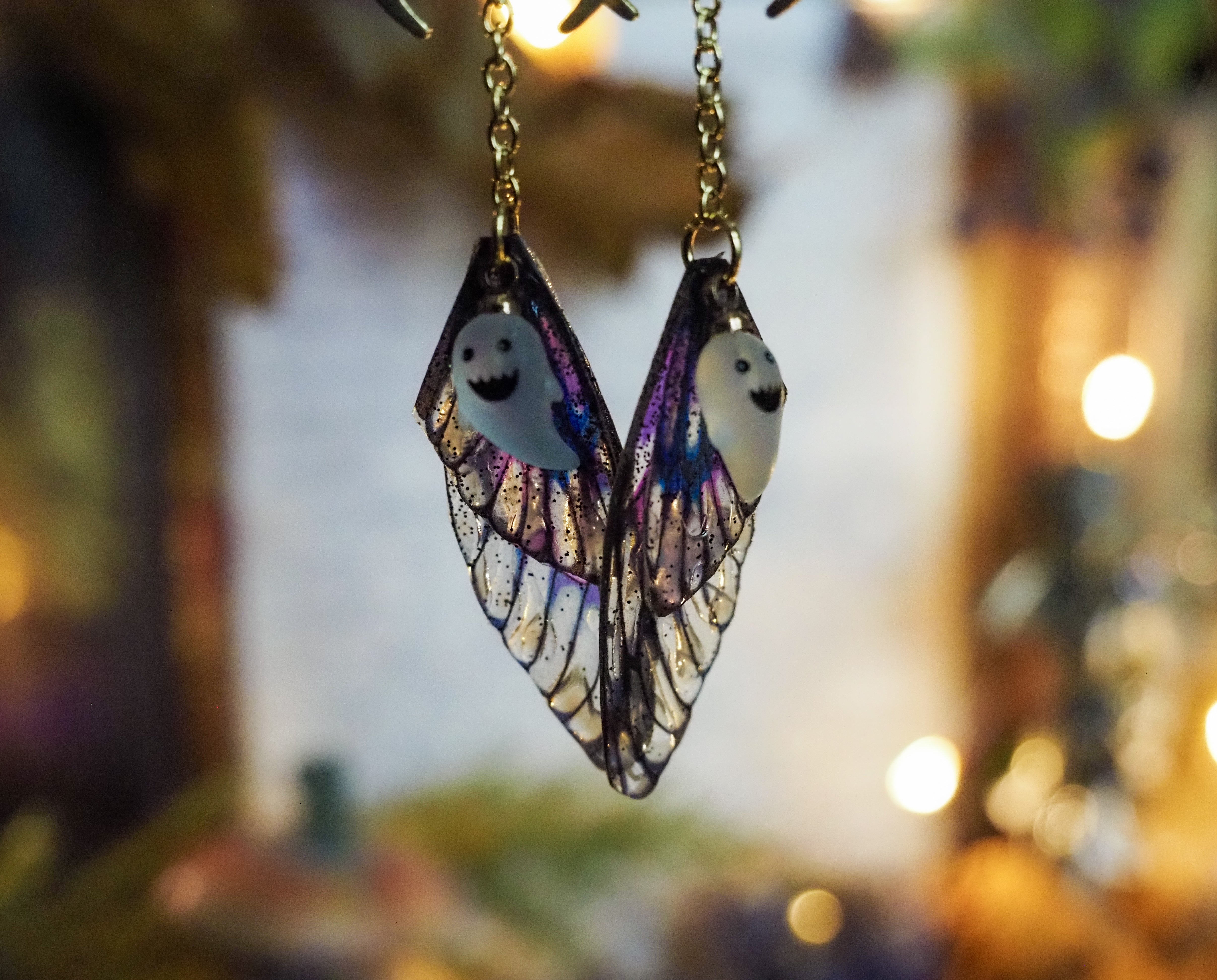 Moon Faerie Earrings spooky ghosts