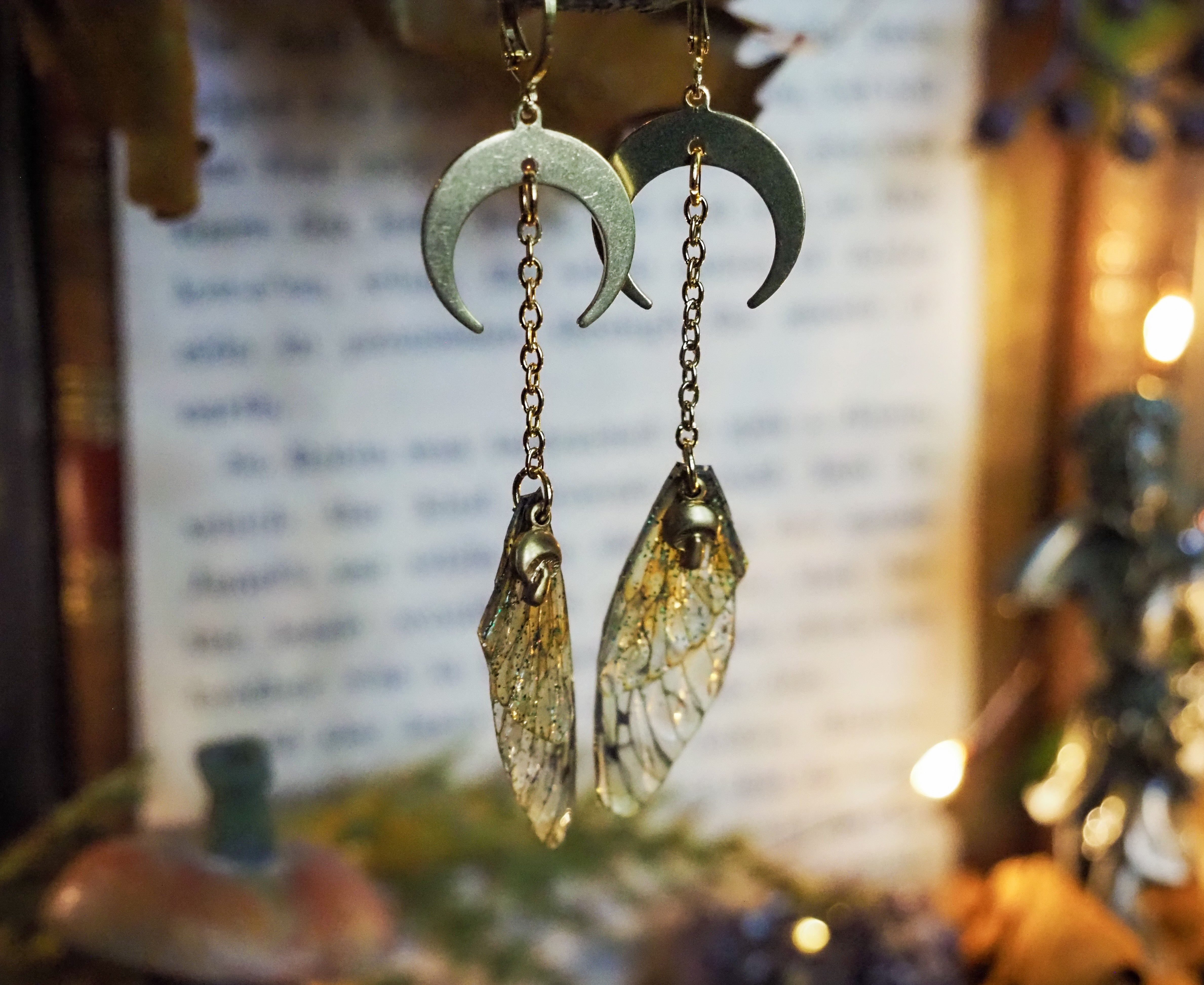 Moon Faerie Earrings natur mushroom