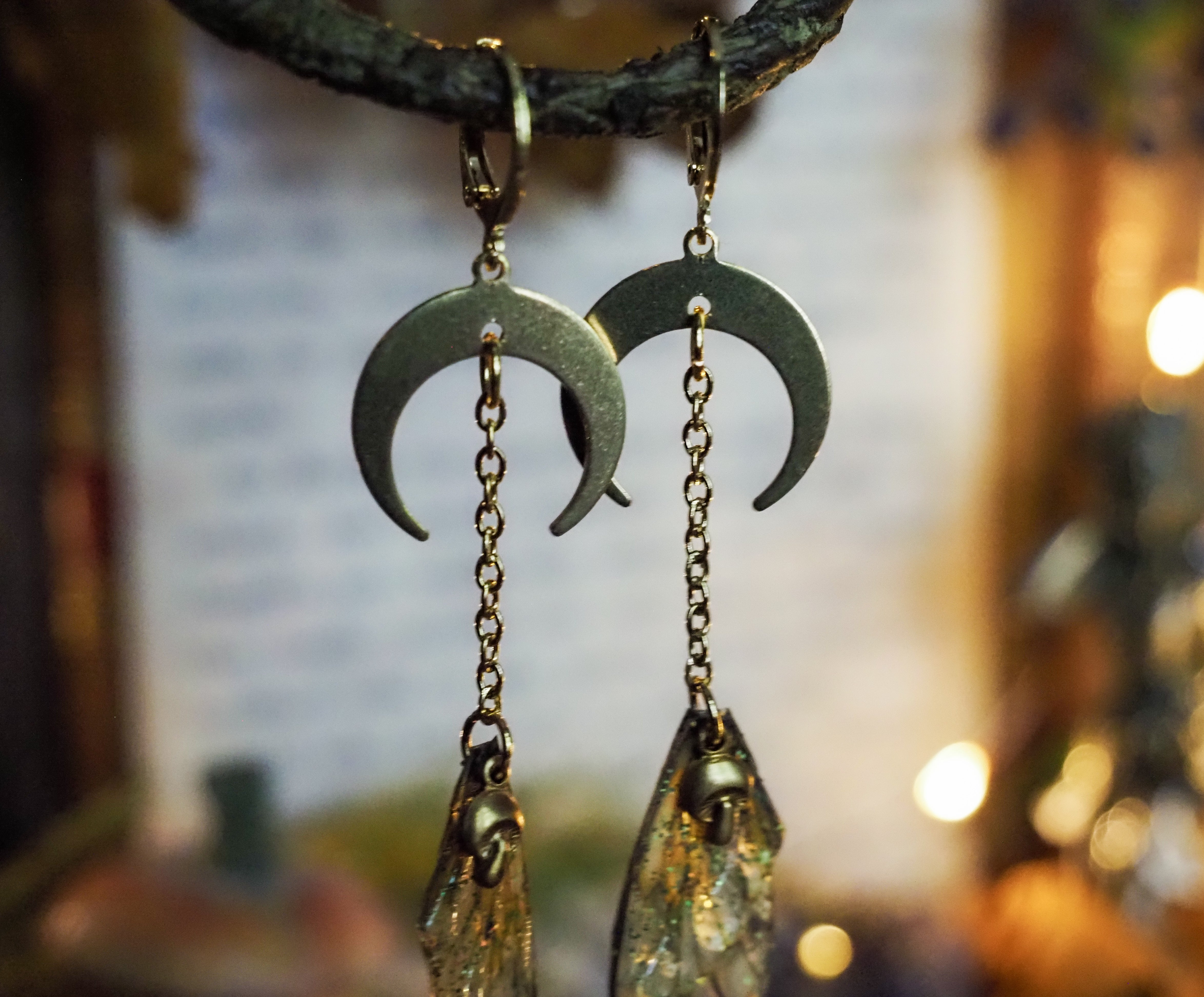 Moon Faerie Earrings natur mushroom