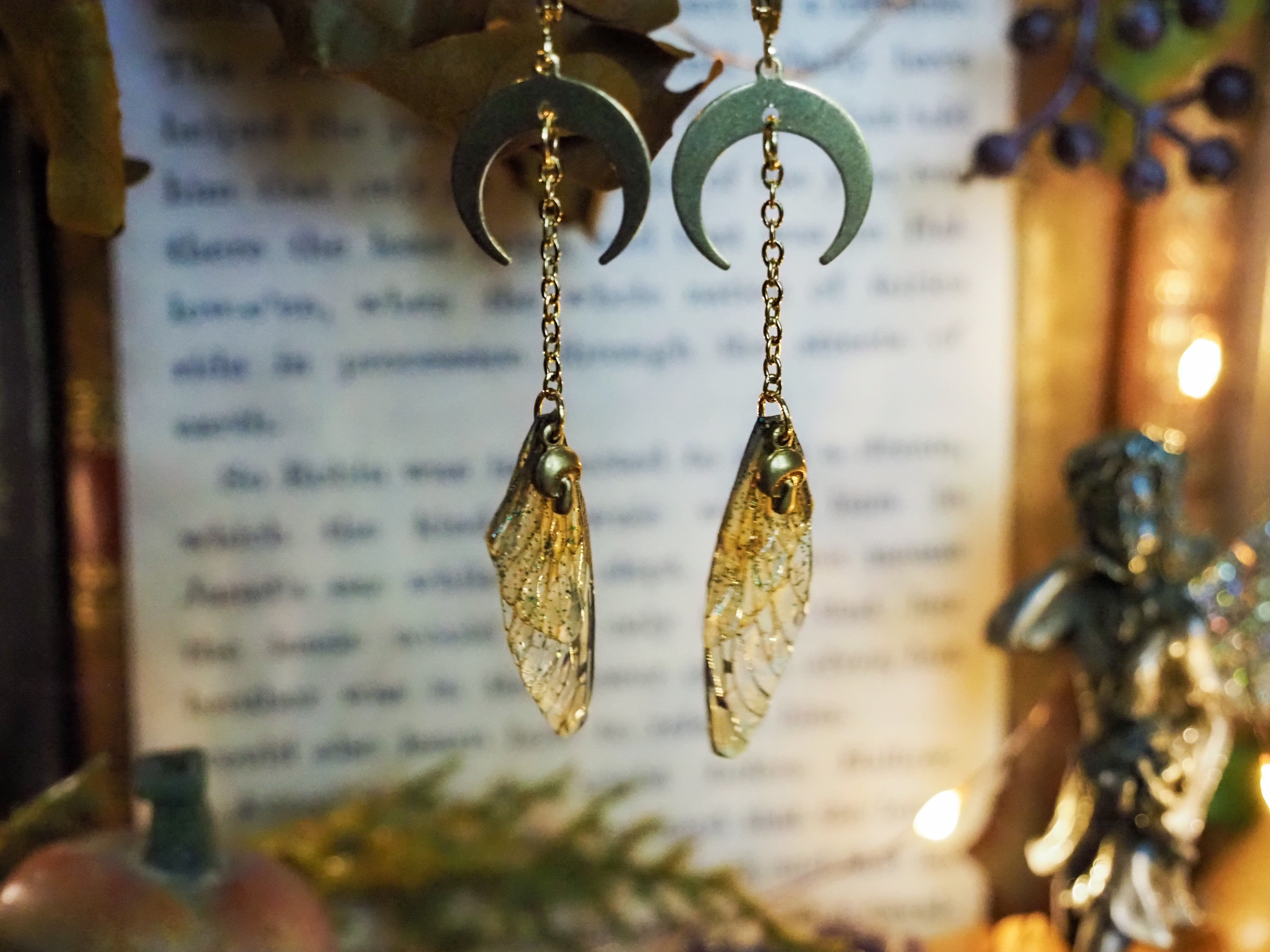 Moon Faerie Earrings natur mushroom