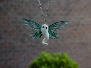 Ghost necklace - emerald green