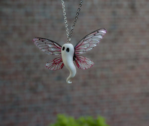 Ghost necklace - red