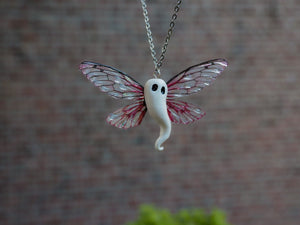Ghost necklace - red
