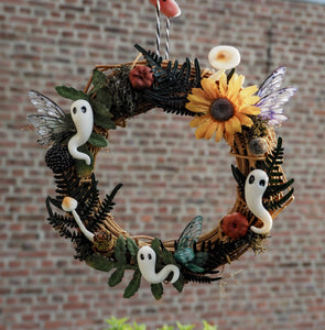 OOAK Ghosty autumn wreath