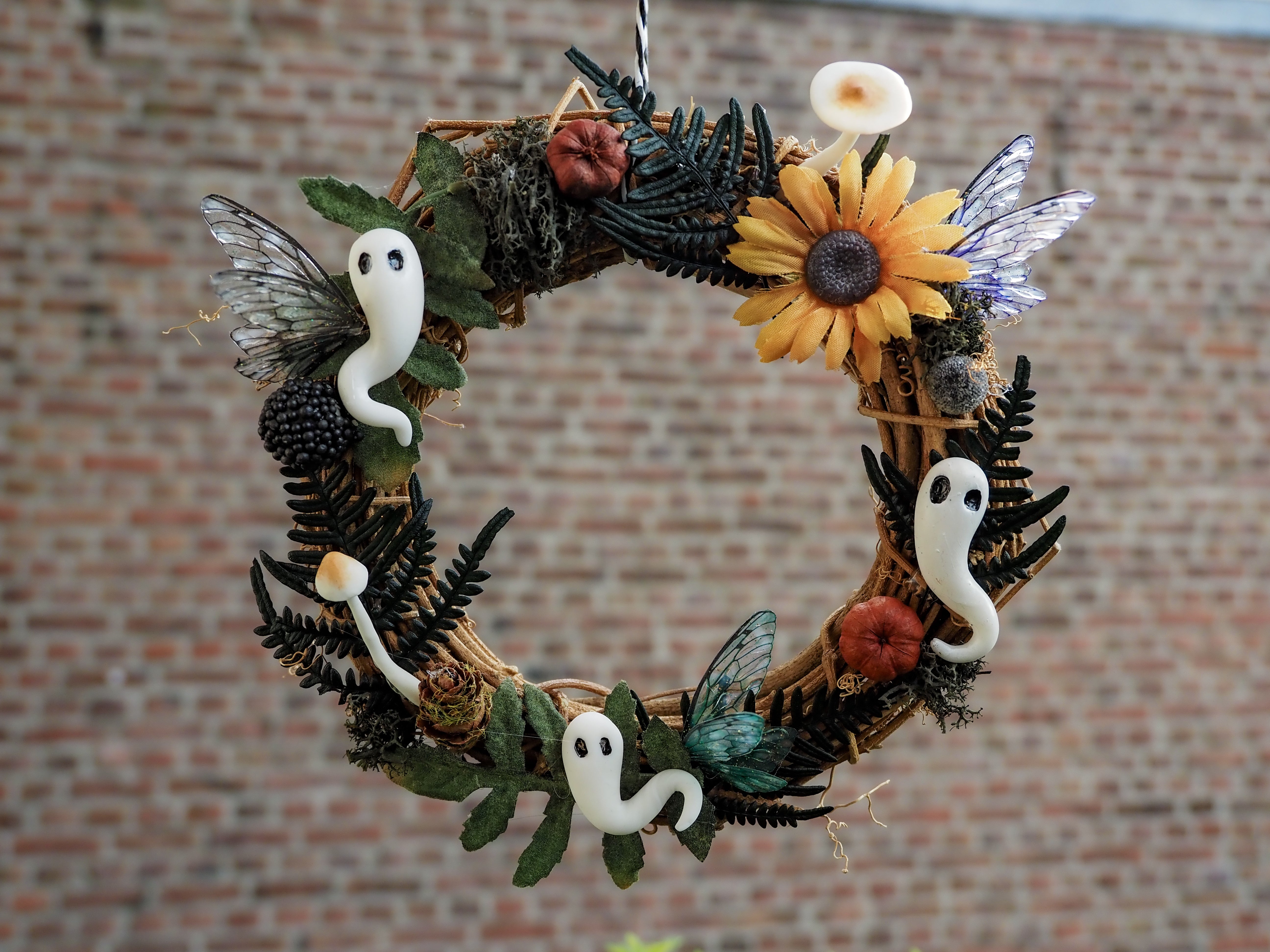 OOAK Ghosty autumn wreath