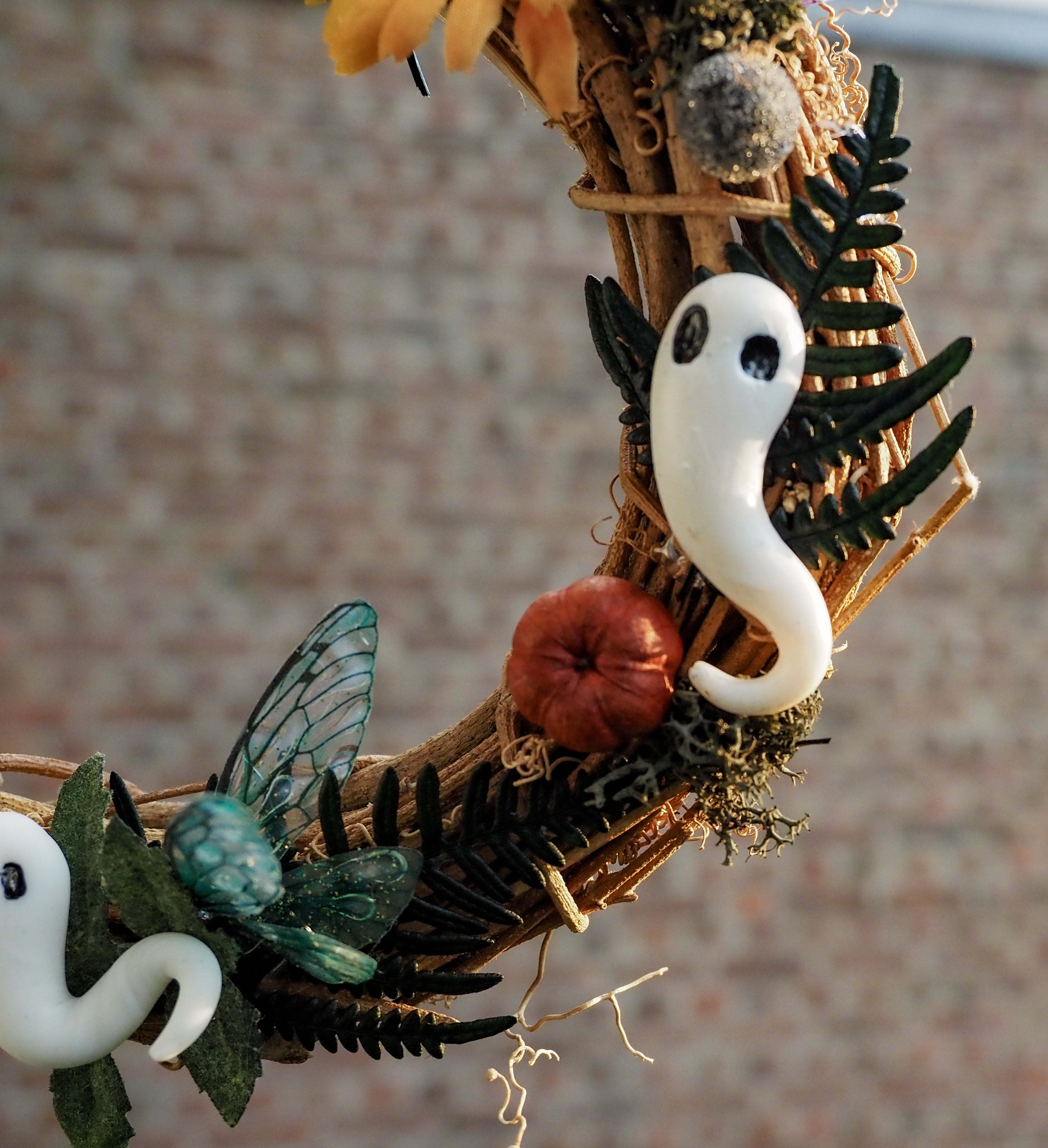 OOAK Ghosty autumn wreath