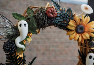 OOAK Ghosty autumn wreath