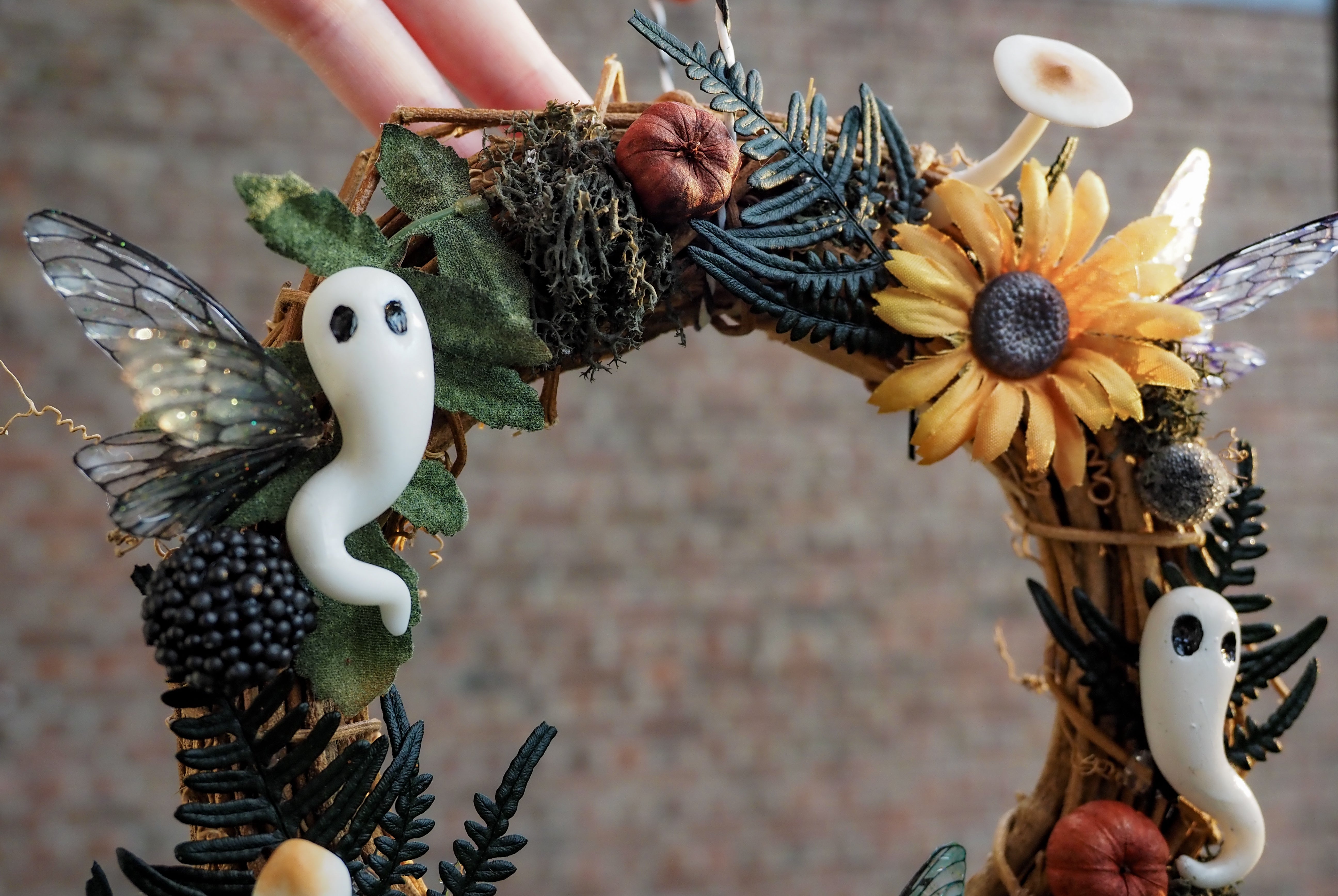 OOAK Ghosty autumn wreath