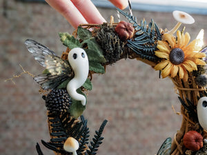 OOAK Ghosty autumn wreath