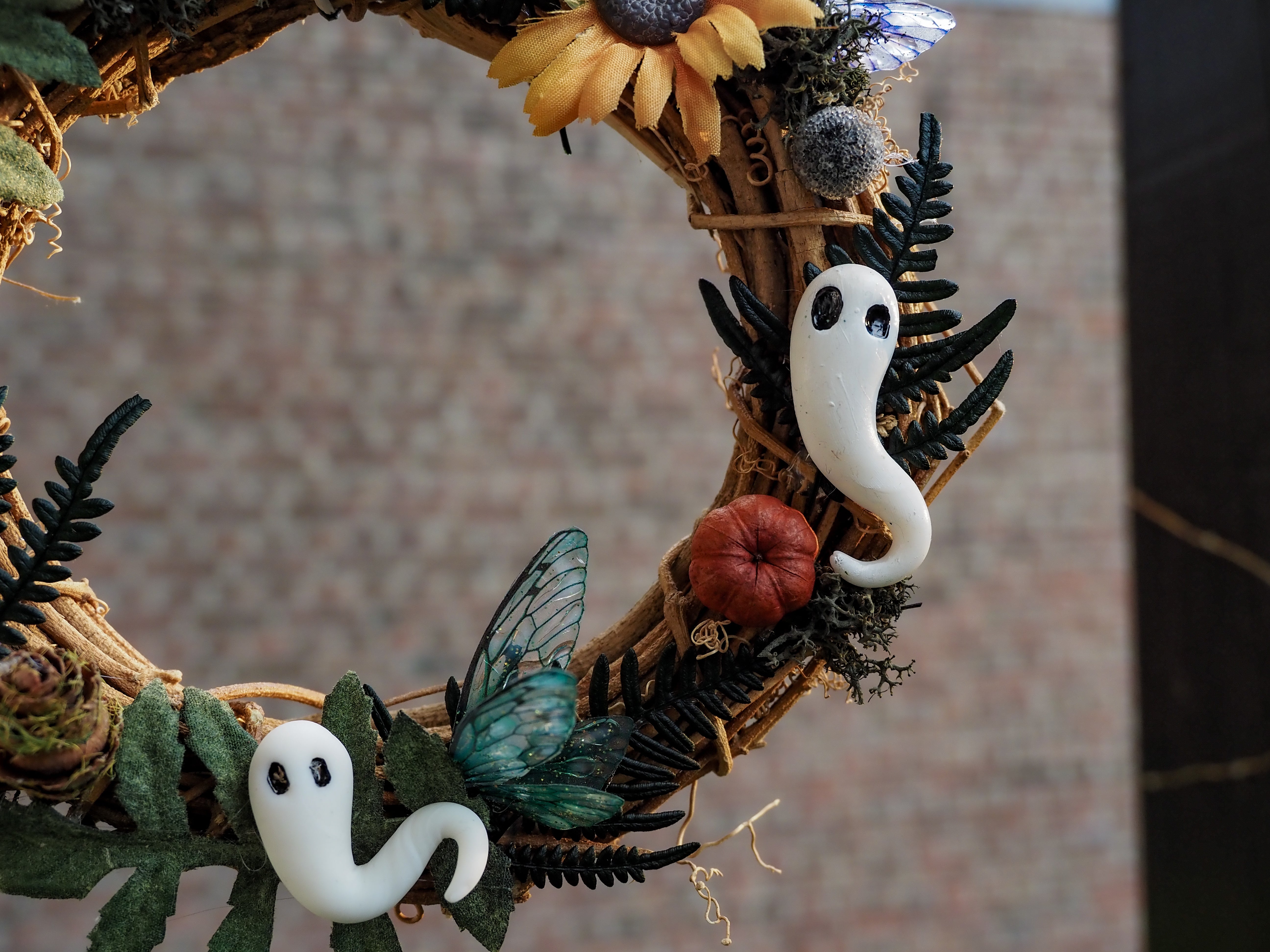 OOAK Ghosty autumn wreath