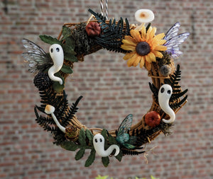 OOAK Ghosty autumn wreath