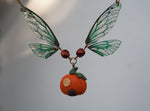 Load image into Gallery viewer, Pumpkin House necklace - emerald
