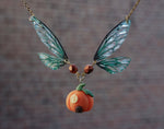 Load image into Gallery viewer, Pumpkin House necklace - emerald
