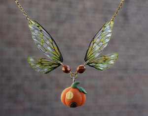 Pumpkin House Necklace - autumn