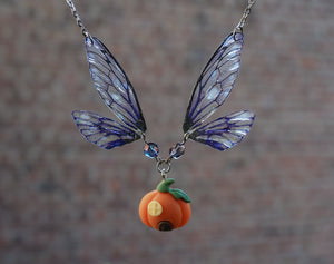 Pumpkin House necklace - purple