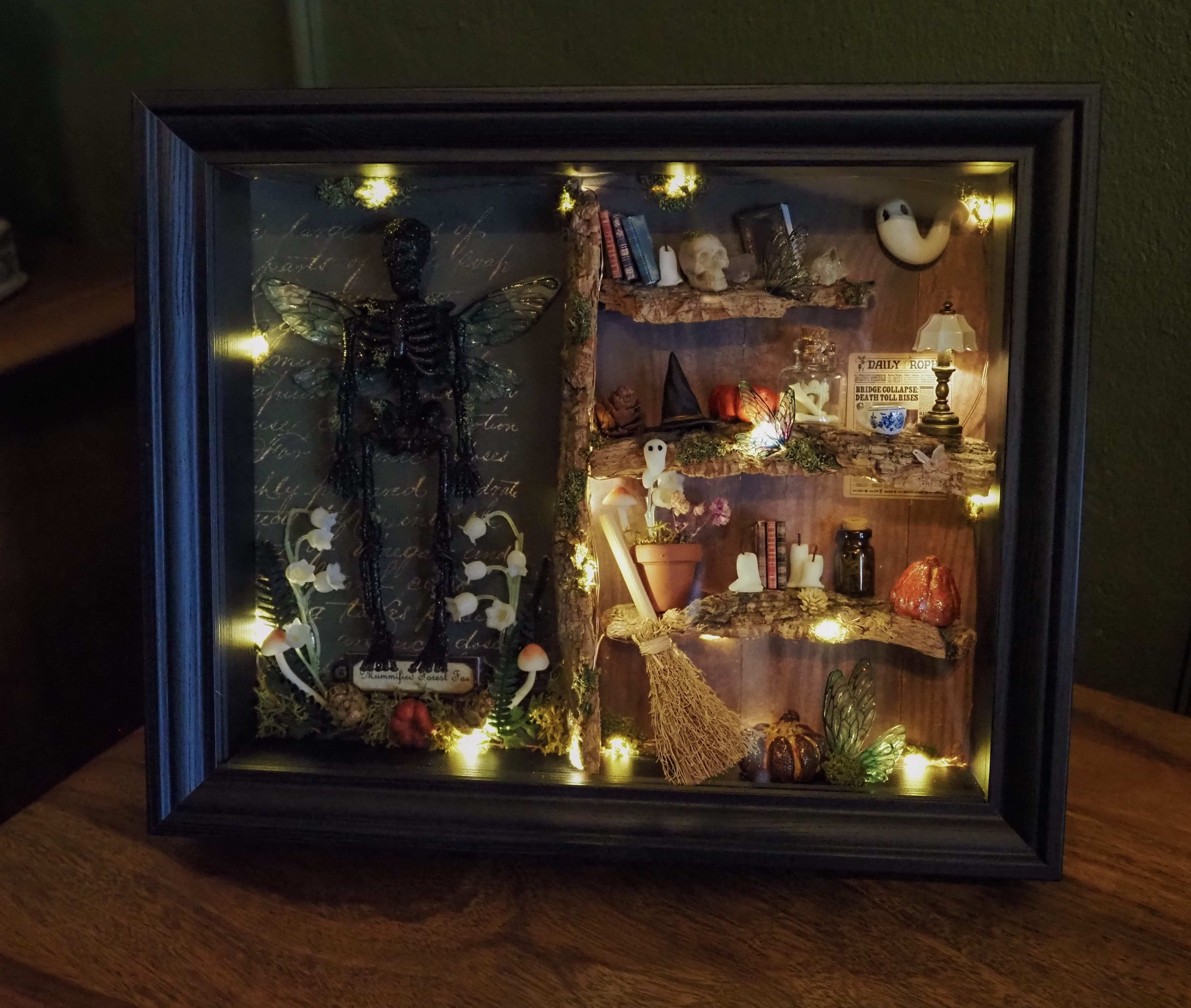 OOAK Mummified Faerie Lightning Frame XL