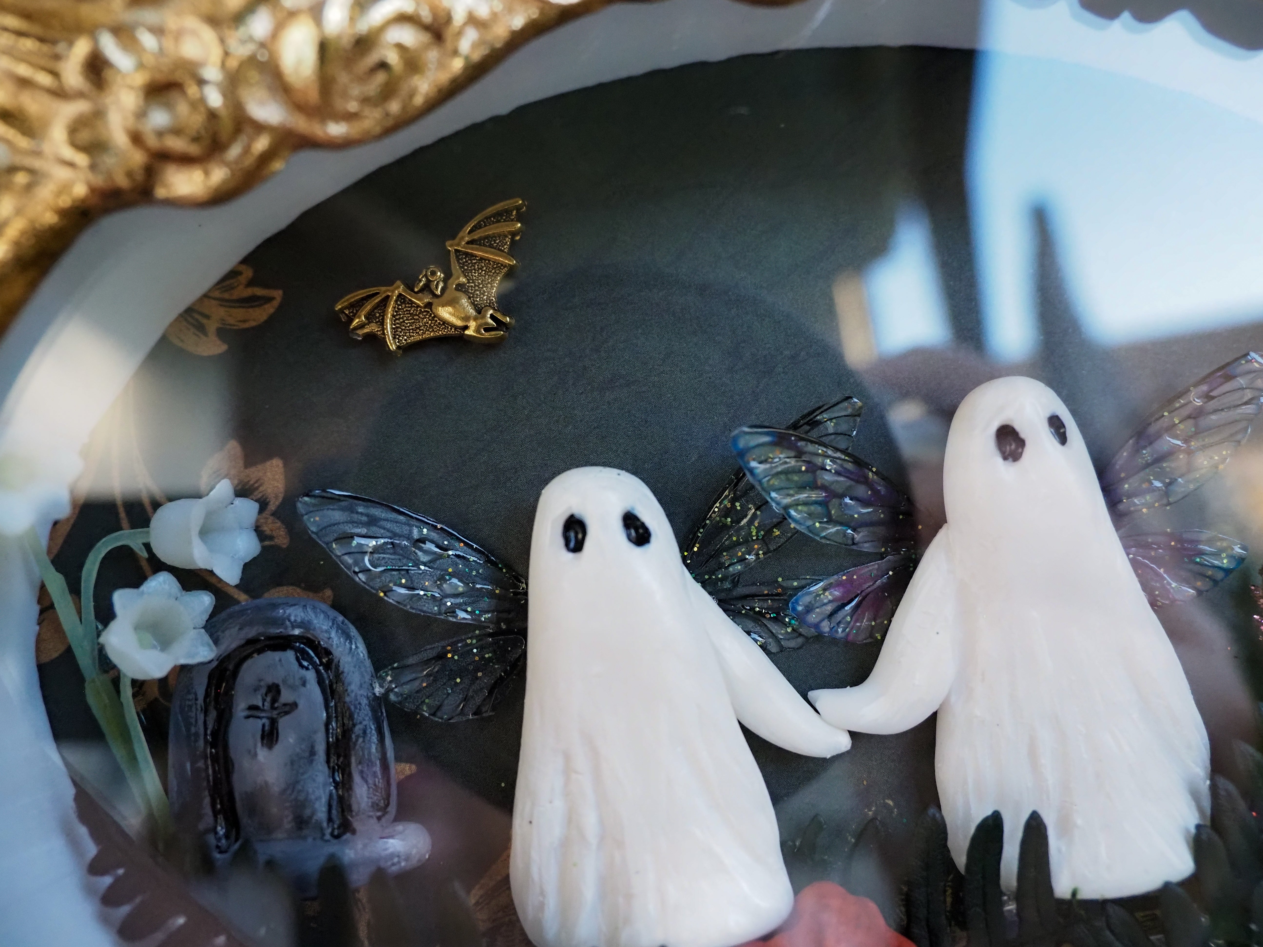 OOAK Fae Ghosties in Love Frame