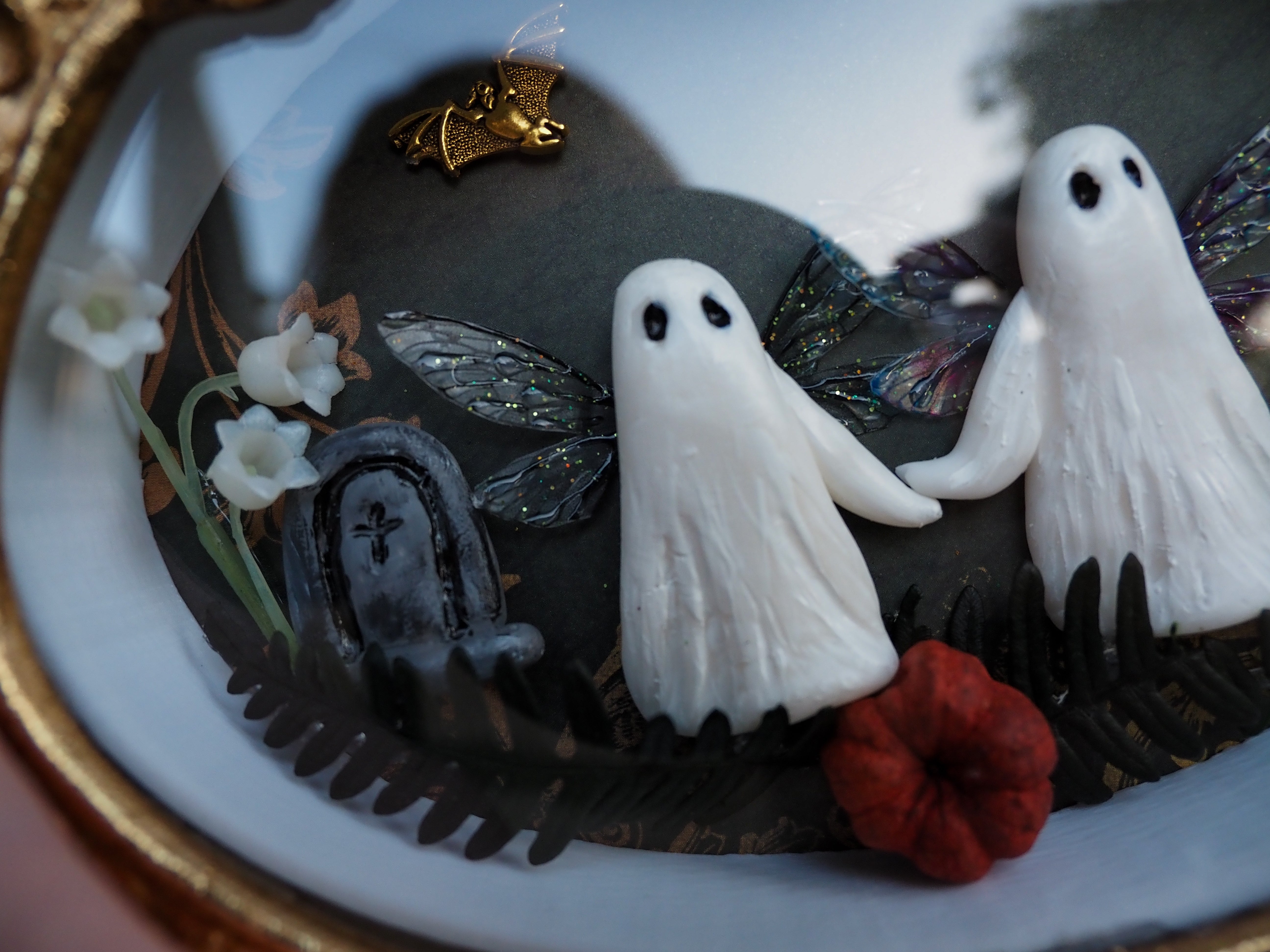 OOAK Fae Ghosties in Love Frame