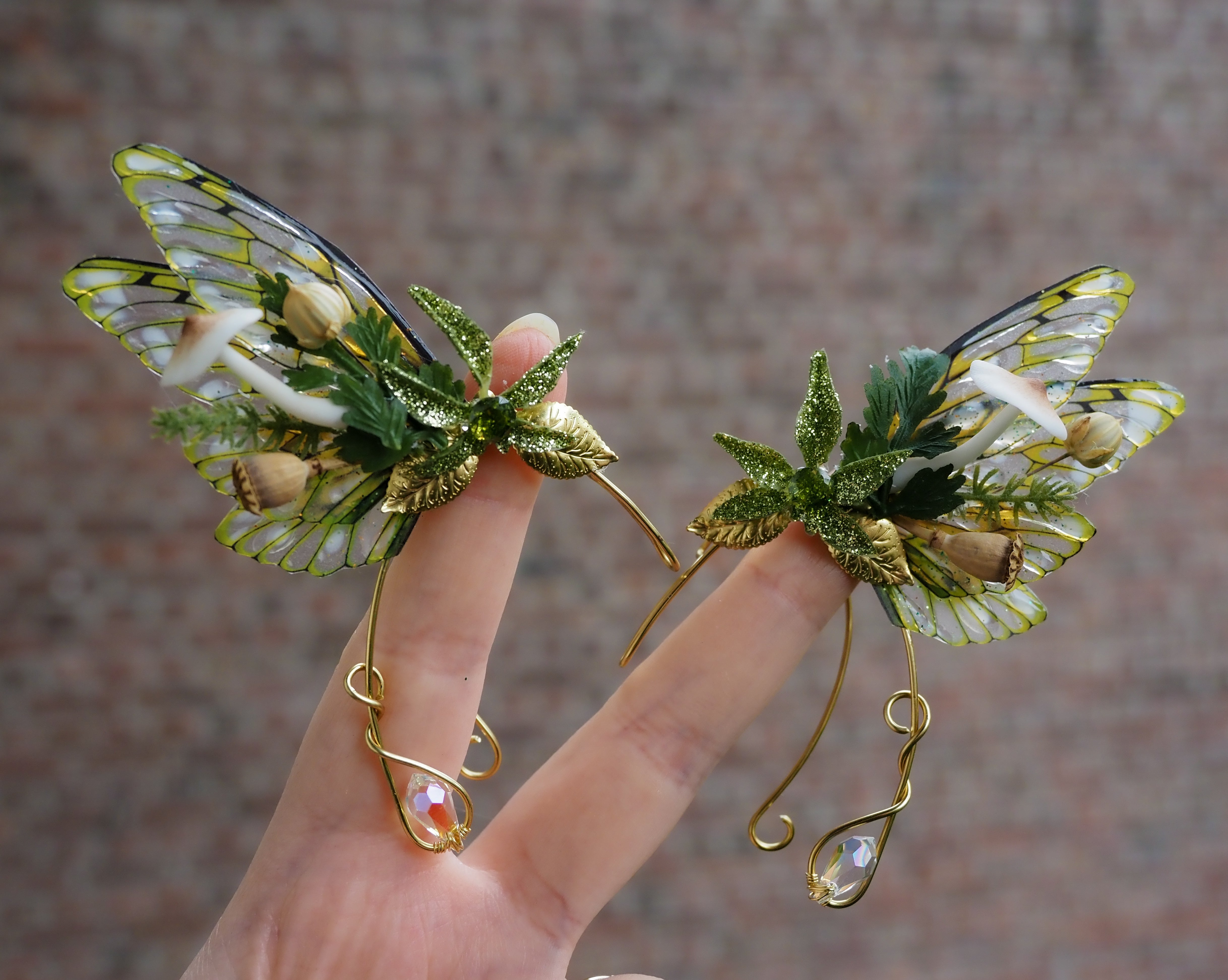 OOAK Winged Elf Ears autumn