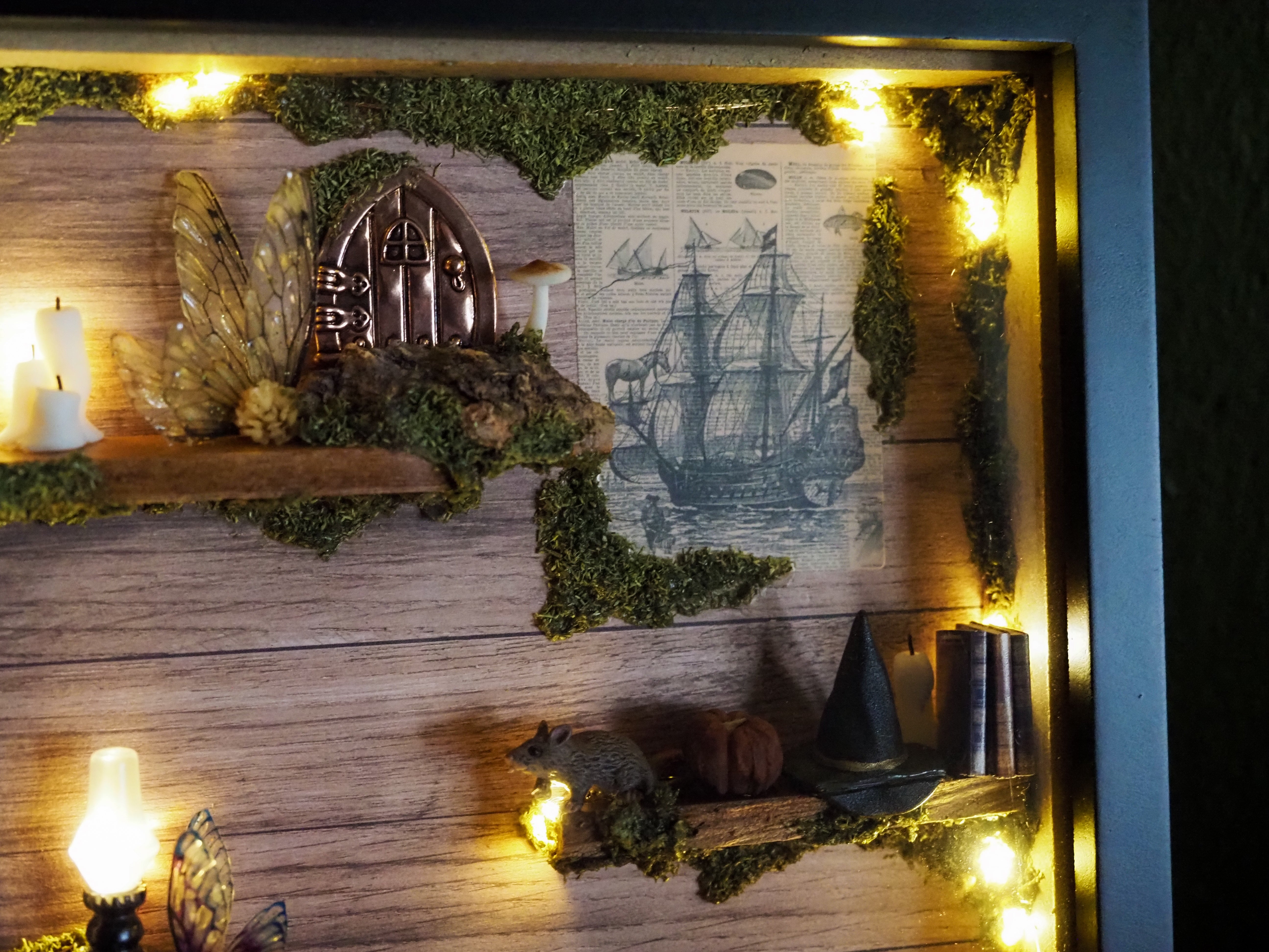 OOAK Fairy Shelf Frame - lightning