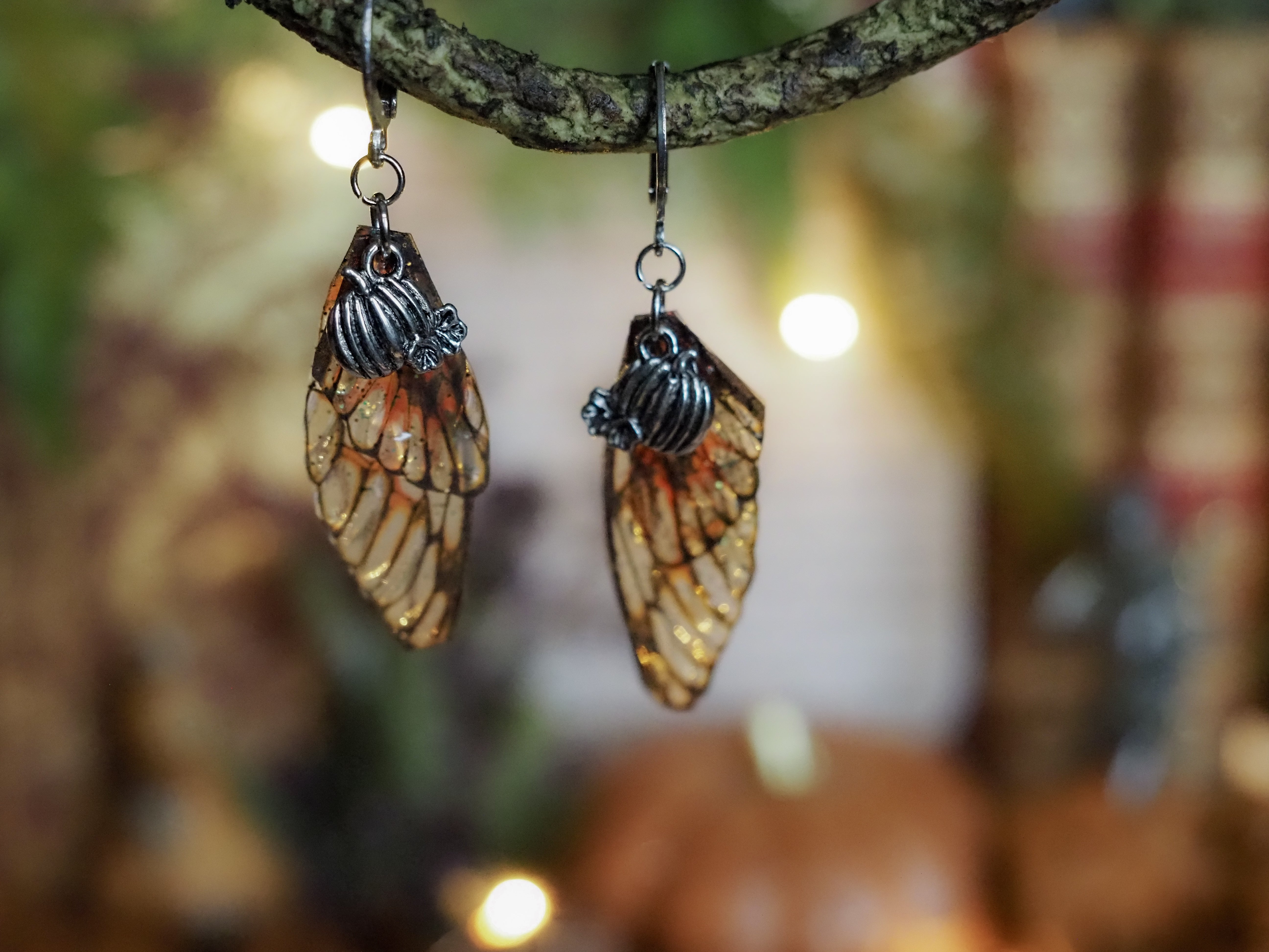 Earrings - pumpkin patch, silver