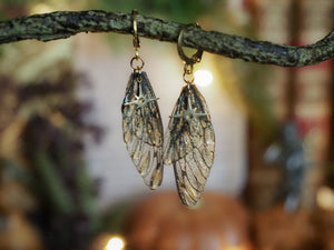 Earrings Stars - gold, black