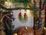 Lade das Bild in den Galerie-Viewer, Earrings Stars - green pink, gold
