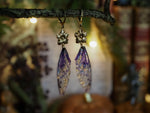 Lade das Bild in den Galerie-Viewer, Earrings Flowers - gold, purple
