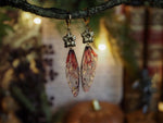 Lade das Bild in den Galerie-Viewer, Earrings Flower - gold, red
