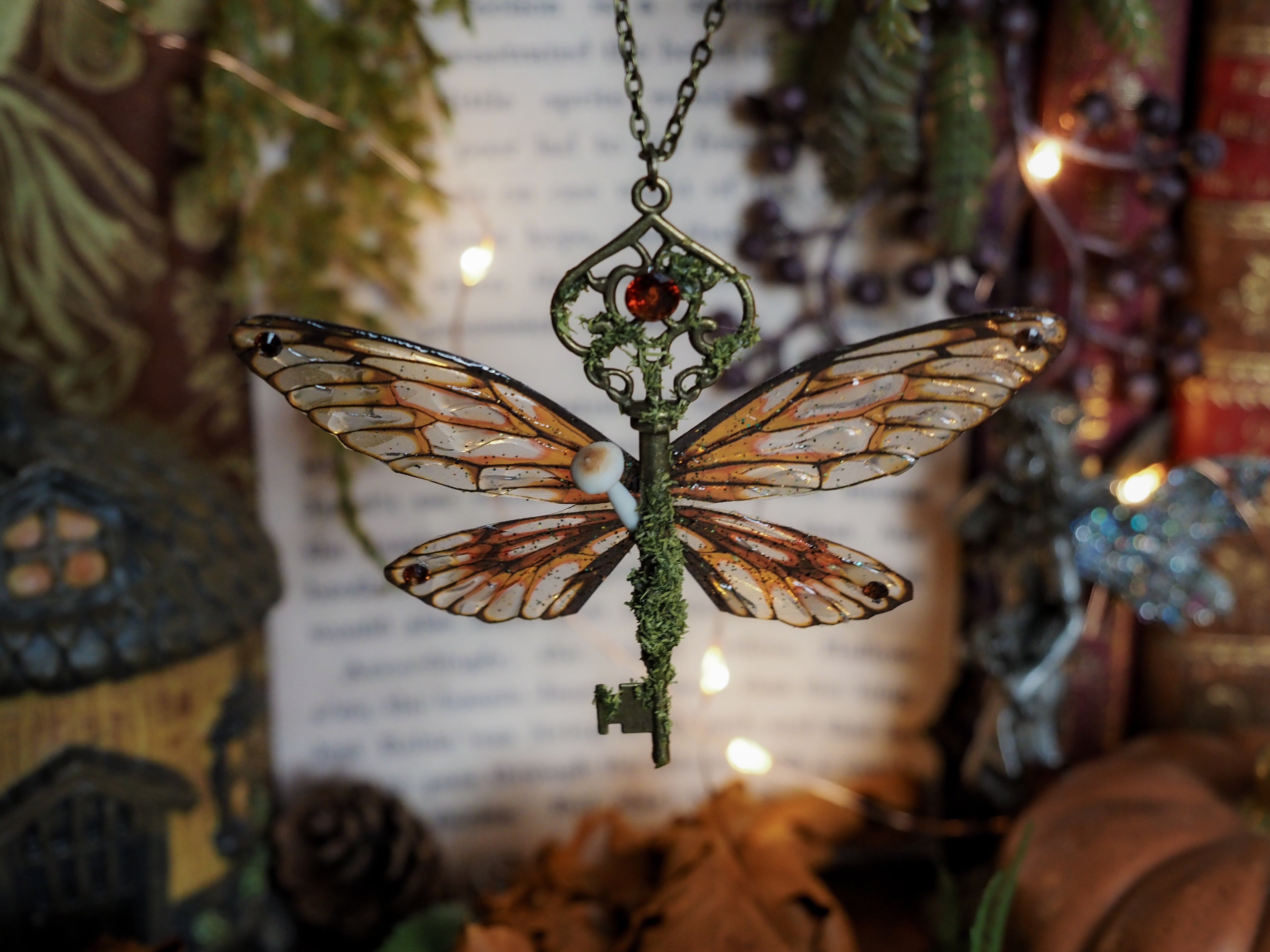 OOAK Flying Key - autumn forest