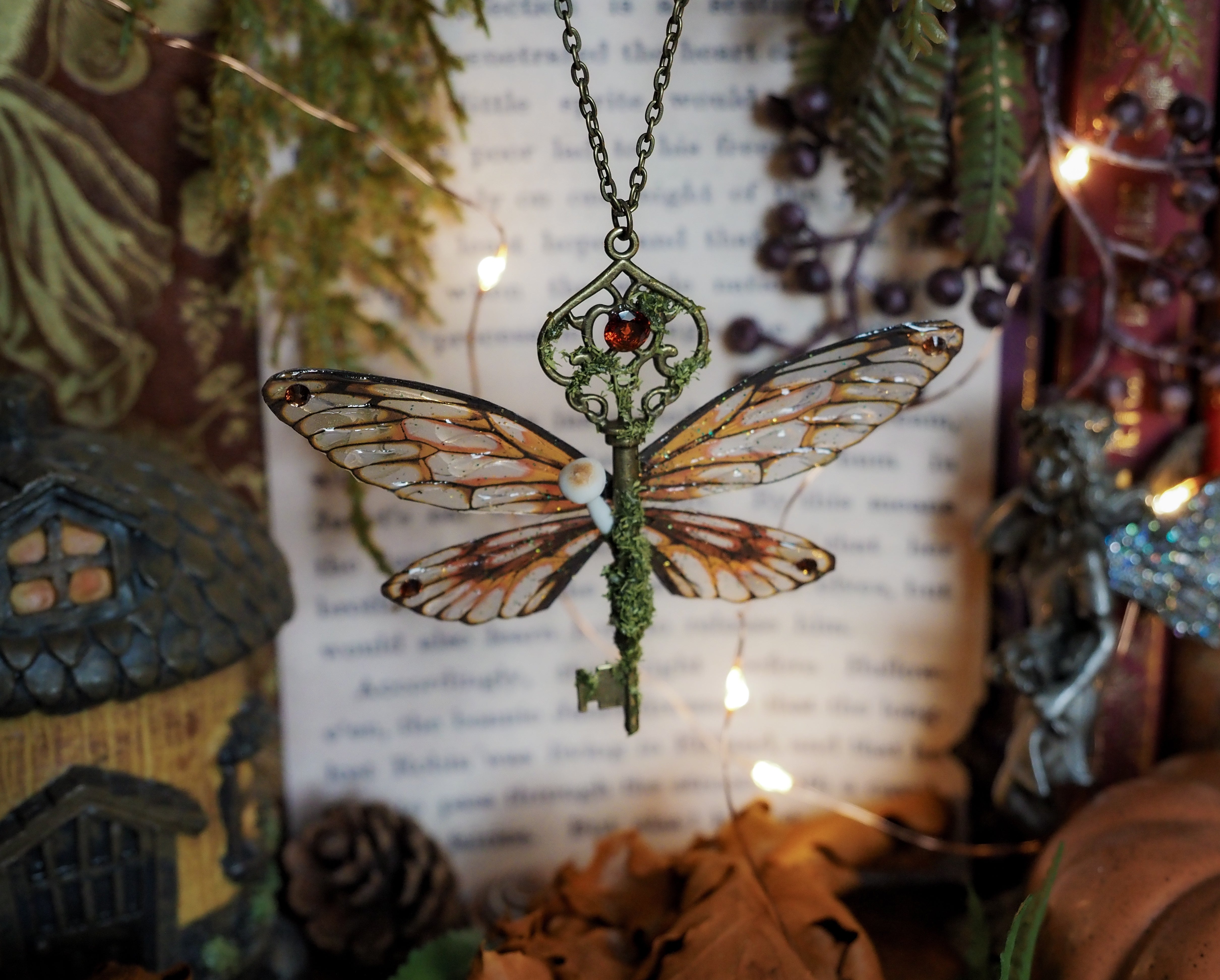 OOAK Flying Key - autumn forest