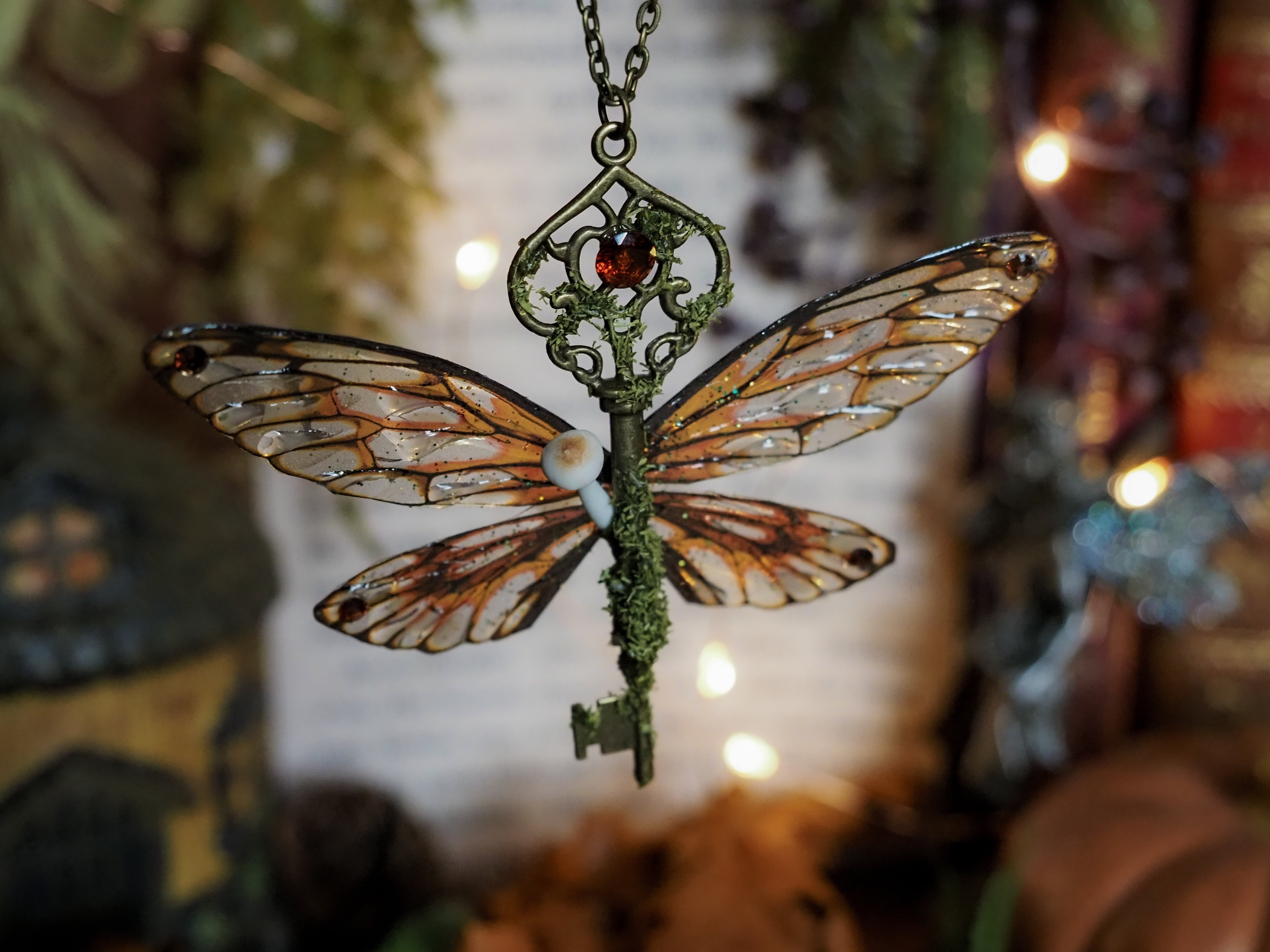 OOAK Flying Key - autumn forest