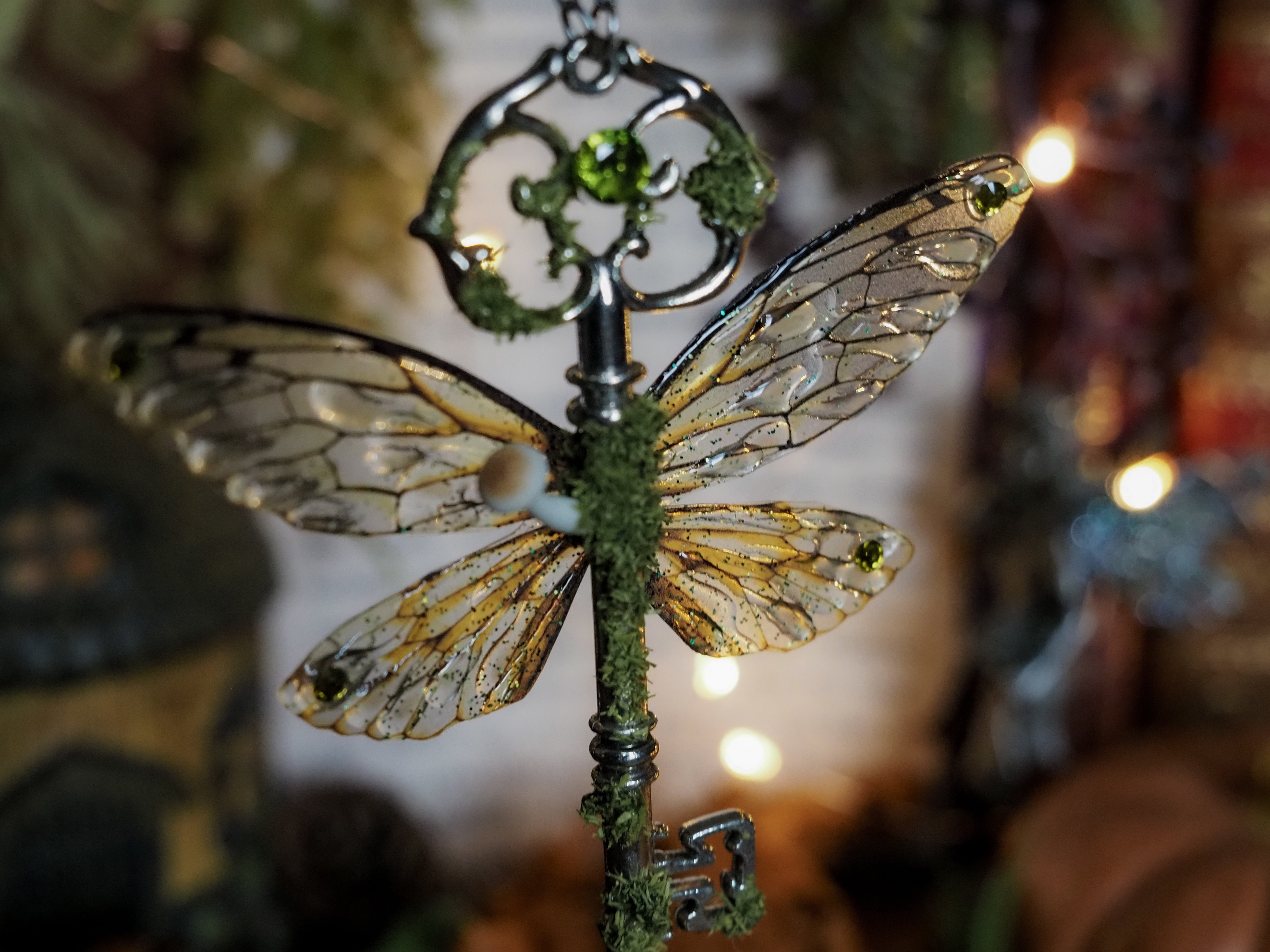OOAK Flying Key - Forest Mystic