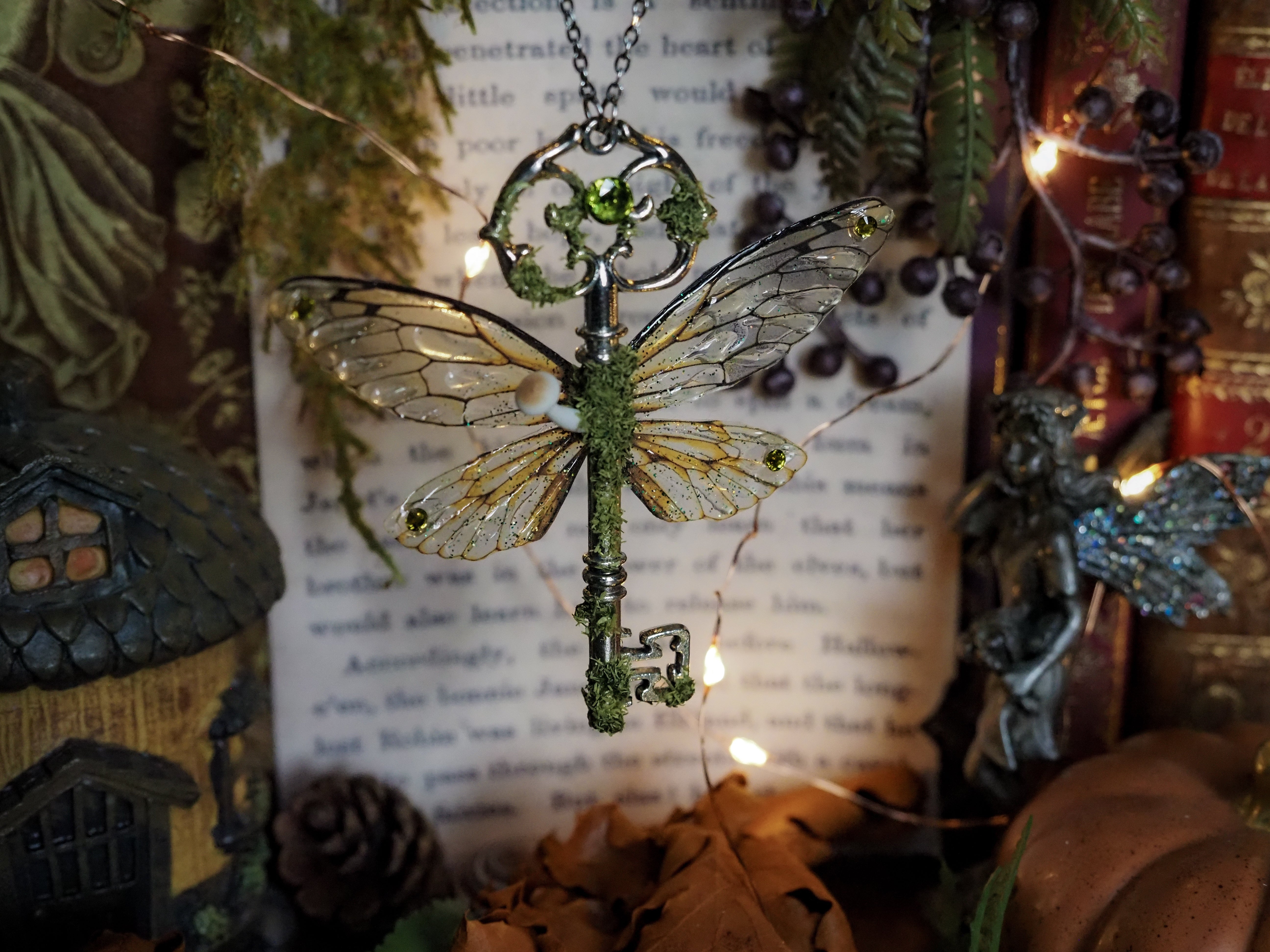 OOAK Flying Key - Forest Mystic