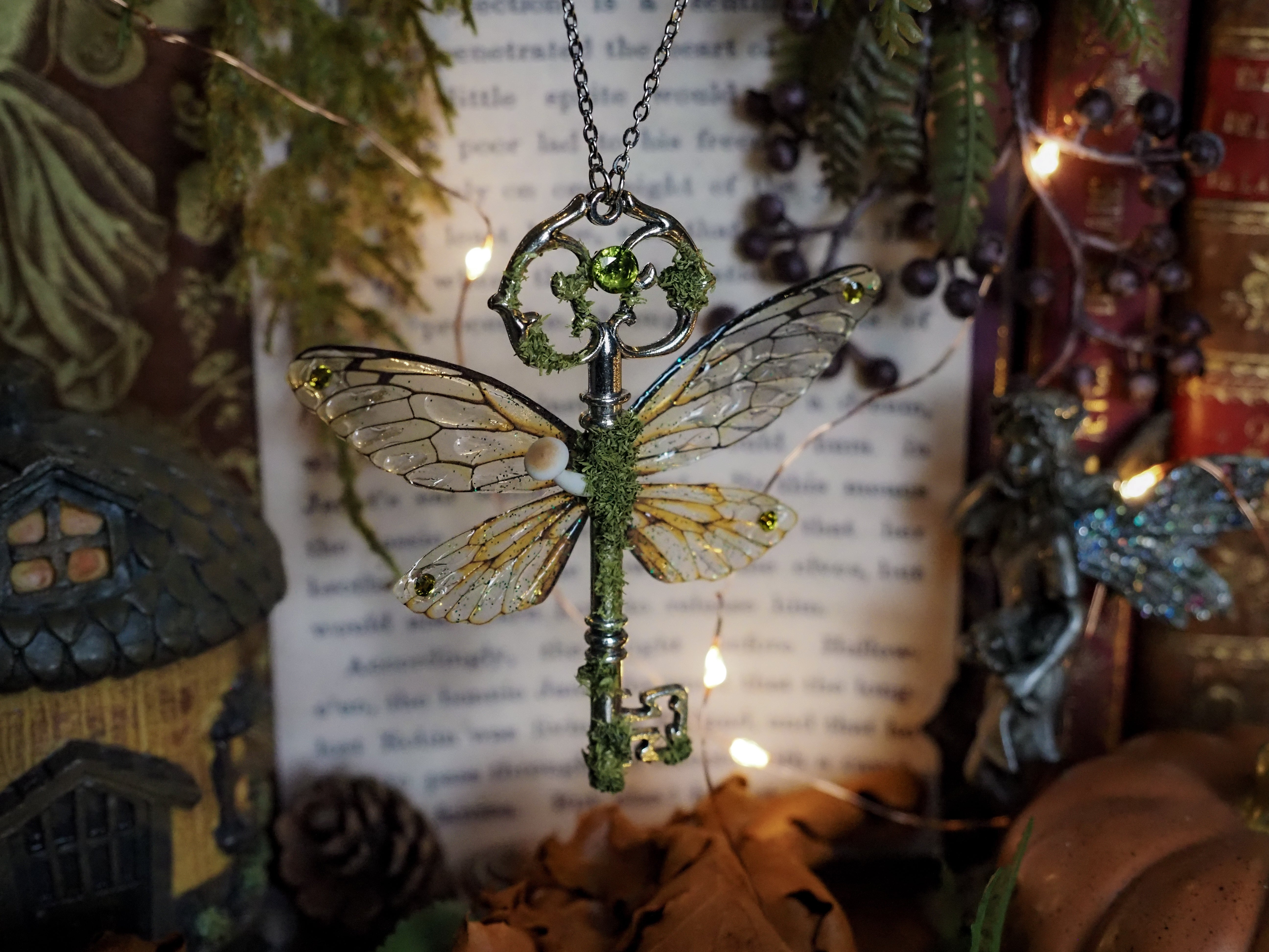 OOAK Flying Key - Forest Mystic