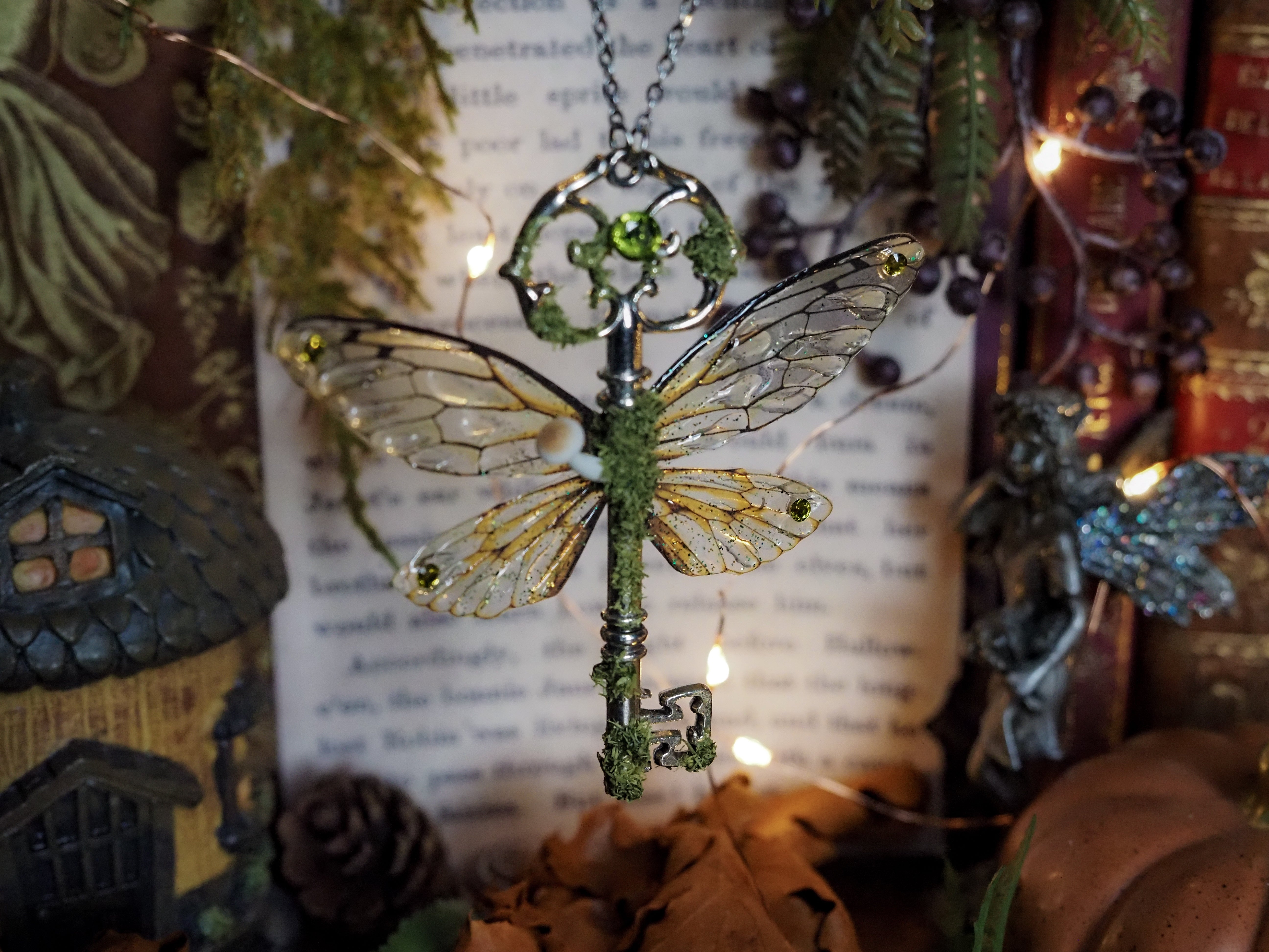 OOAK Flying Key - Forest Mystic