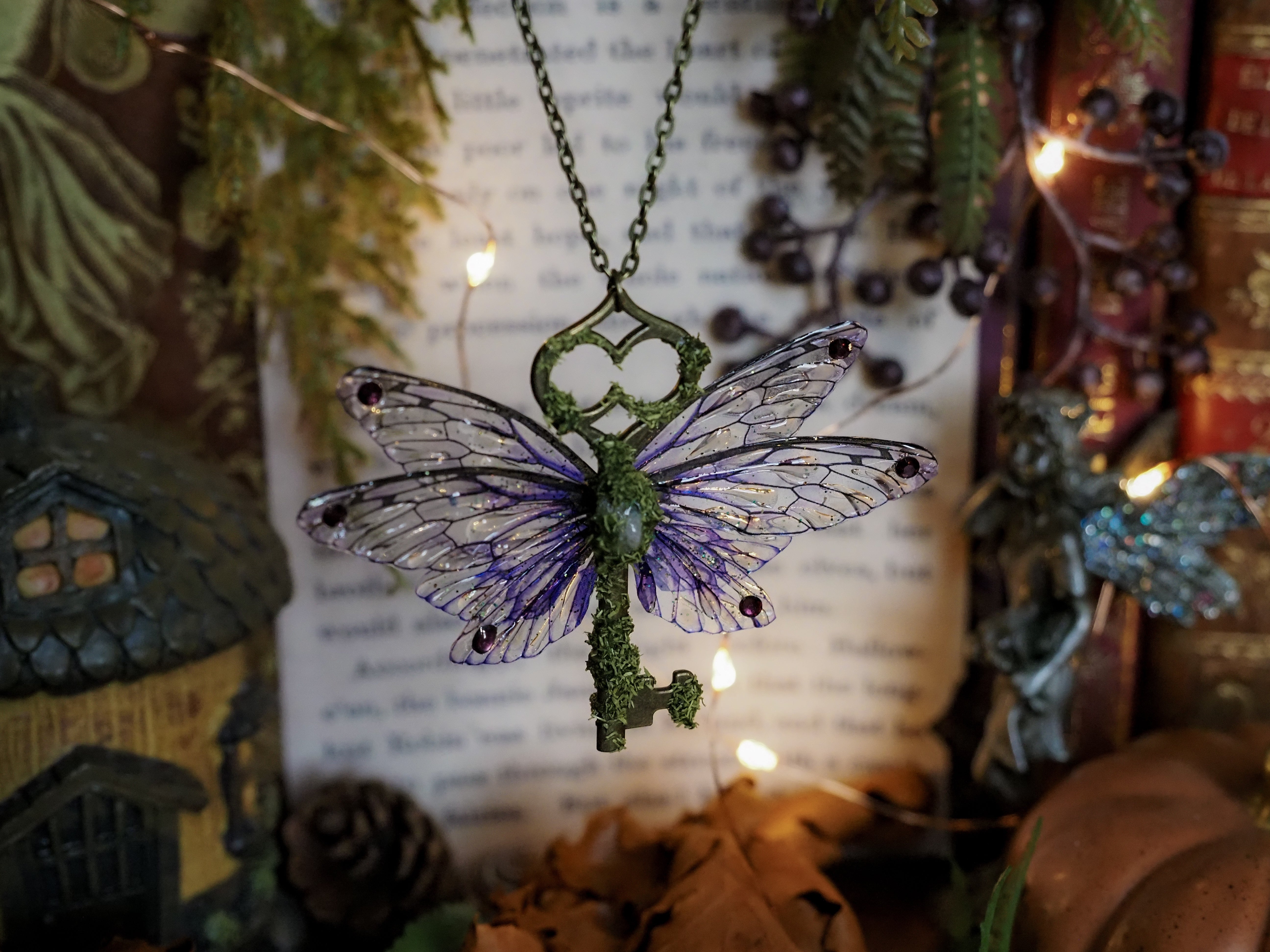 OOAK Flying Key - purple magic