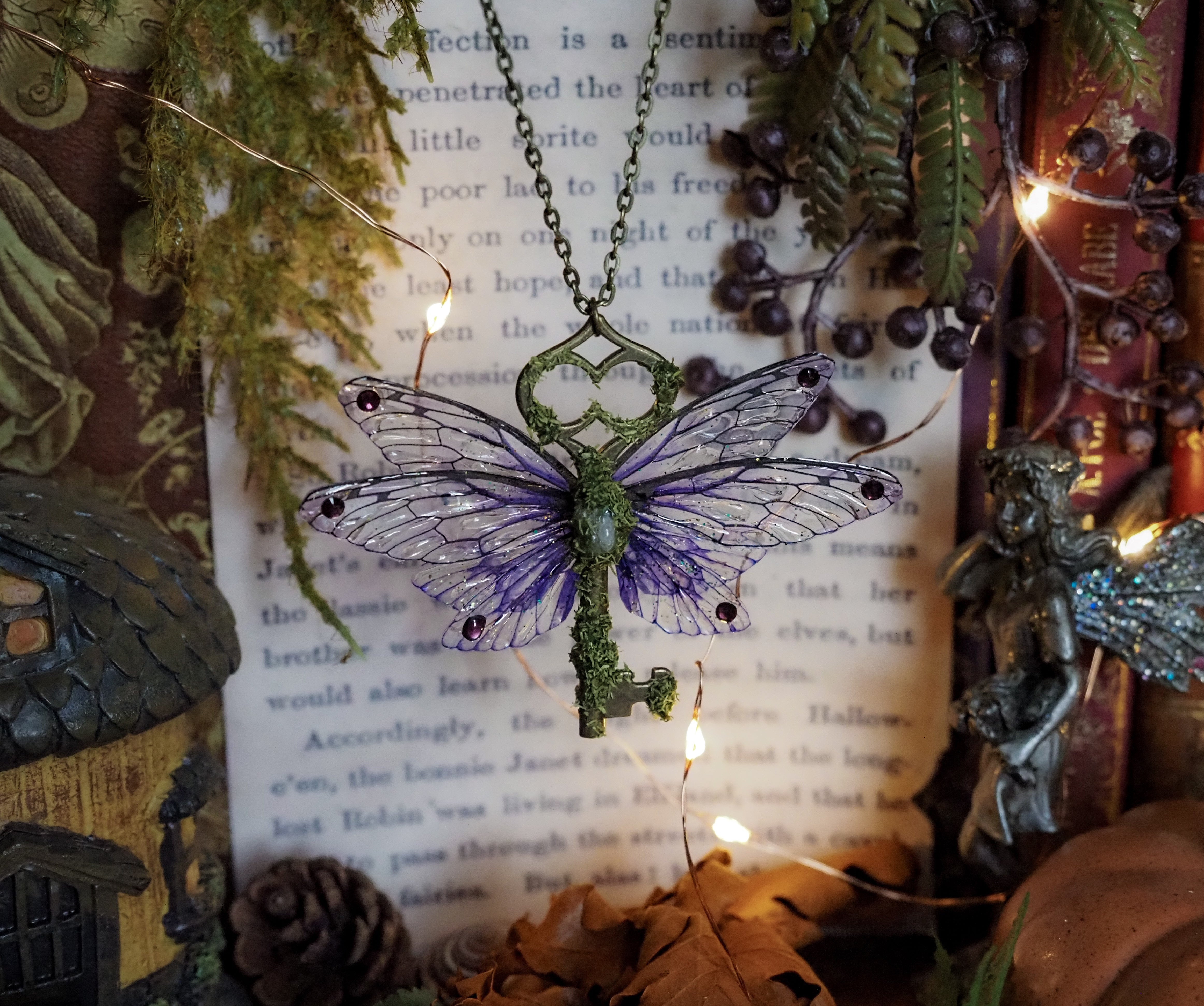 OOAK Flying Key - purple magic