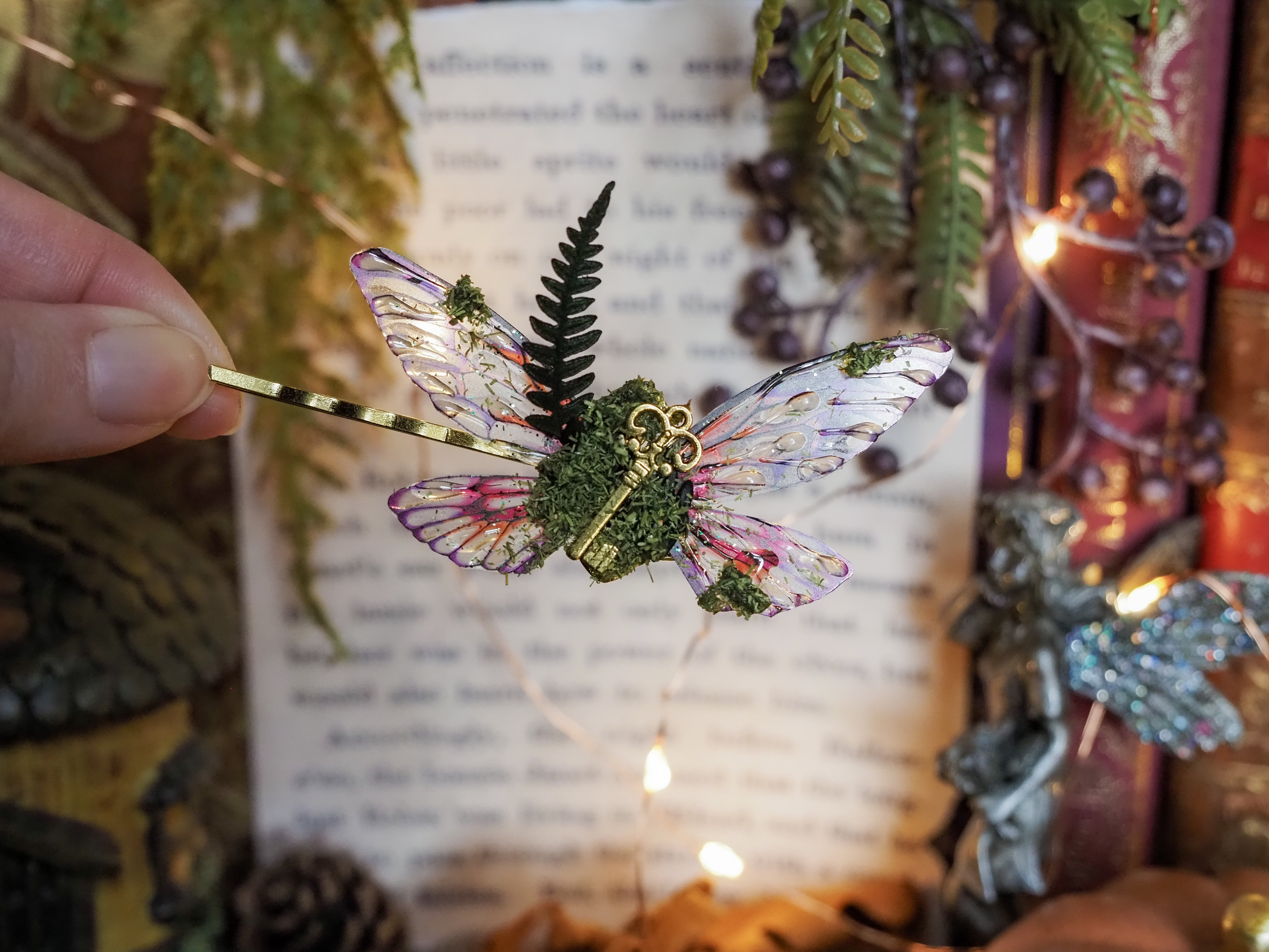 OOAK Hairclip - magical key
